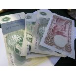 TWENTY JOHN PAGE ONE POUND NOTES, TWENTY FURTHER ONE POUND NOTES WITH SOME CONSECUTIVE NUMBERING,