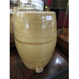 LARGE STONEWARE BARREL STAMPED POWELL BRISTOL 6