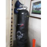 TURNER MAX PUNCH BAG AND A PAIR OF MAXX BOXING GLOVES.