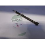 VICTORIAN WHITE METAL PROPELLING PENCIL REG'D 1847