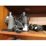 THREE PAIRS OF BINOCULARS INCLUDING MEADE 10X50