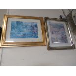 FRAMED AND GLAZED PRINT OF MEADOW TOGETHER WITH ONE OTHER PRINT.
