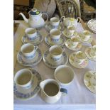 ROYAL DOULTON CRANBOURNE , TEA WARE AND FOLIATE BONE CHINA COFFEE WARE.