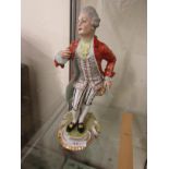 CONTINENTAL PORCELAIN FIGURE OF CLASSIC GENTLEMAN