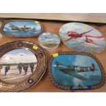 SPODE BATTLE OF BRITAIN COMMEMORATIVE PLATE, BATTLE OF BRITAIN JAR, TWO WINGS OF VICTORY RAF WAR