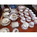 MYOTT SOUP BOWLS, ALFRED MEAKIN COFFEE AND TEA WARE AND OTHER MIXED CHINA TEA WARE.