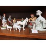 SELECTION OF ASSORTED PORCELAIN FIGURINES. (AF)