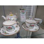 SMALL SELECTION OF MINTONS FLORAL PATTERNED TEA WARE.