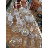 DECANTER , GLASS BOWLS , VASES AND OTHER GLASS WARE.