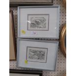 PAIR OF FRAMED AND GLAZED LIMITED EDITION ENGRAVINGS AFTER HANSCOMB