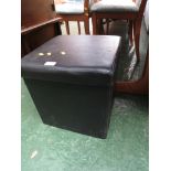 ALDI STORAGE BOX IN BLACK LEATHERETTE FINISH