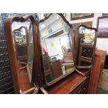 THREE PANEL DRESSING TABLE MIRROR. (AF)