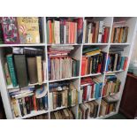 SIXTEEN SHELVES OF FICTION , REFERENCE BOOKS AND MAPS.