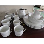 ROYAL DOULTON MORNING STAR PATTERN PART DINNER AND TEA SERVICE.