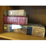 LARGE LEATHER BOUND JOHNSONS DICTIONARY VOLUME ONE , LEWIS AND SHORT LATIN DICTIONARY AND ANTHON'S