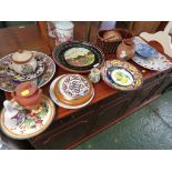 SELECTION OF POTTERY, PLATES , BOWLS, AND OTHER ITEMS.