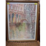 •ALAN COTTON (B 1936) - '5. VENICE SUNLIGHT AND SHADOW', WATERCOLOUR, 39.5CM X 29CM, SIGNED LOWER