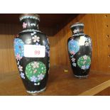 PAIR OF FAR EASTERN CLOISONNE VASES . (AF)