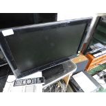 TOSHIBA 22 INCH LCD TELEVISION WITH BUILT IN DVD PLAYER TOGETHER WITH REMOTE AND MANUAL.