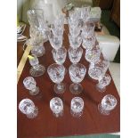 WINE GLASSES DRINKING VESSELS, GLASS JUG AND VASES.