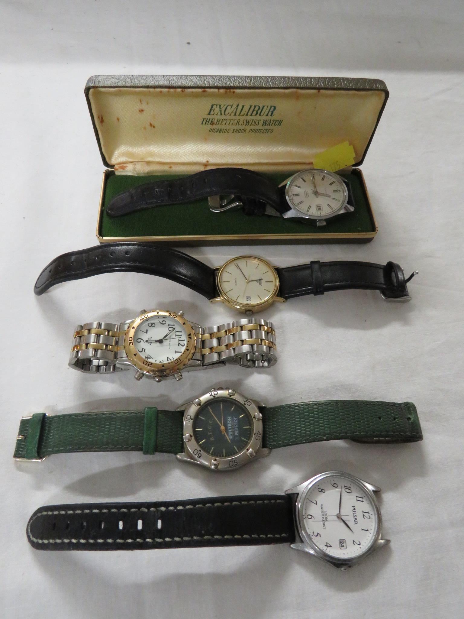 EXCALIBUR WRISTWATCH, ASSORTED CUFFLINKS, TRINKET POTS AND OTHER WATCHES AND SMALL ITEMS. - Image 2 of 9