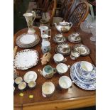 PALISSY GAME SERIES TEAPOT AND PART TEA WARE, JOHNSON BROTHERS DINNER WARE AND OTHER DINING WARE