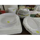JOHNSON BROTHER HYDE PARK DINNER AND TEA PLATES AND OTHER DINING CHINA.