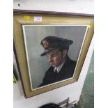 OIL ON CANVAS PORTRAIT OF OFFICER, SIGNED LOWER RIGHT.