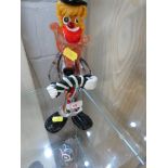 STUDIO GLASS FIGURE OF A CLOWN.