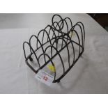 GEORGIAN SILVER WIRE TOAST RACK, MARKS FOR LONDON, 1803, MAKER'S STAMP HS, 5.5 OZT (AF)