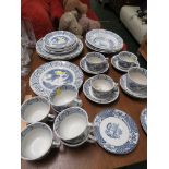 FURNIVALS OLD CHELSEA PART DINNER AND TEA WARE.