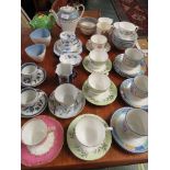 AYNSLEY COFFEE POT AND OTHER MIXED TEA WARE