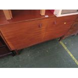 VINTAGE MACKINTOSH TEAK SIDE BOARD WITH TWO CUPBOARD DOORS (AF) .