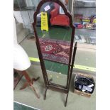 MAHOGANY FRAMED CHEVAL MIRROR.