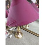 BRASS BODIED TABLE LAMP WITH SHADE (AF)