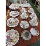 WEDGWOOD FOLIATE BOWL AND PLATES, COLCLOUGH PART TEA WARE AND OTHER CHINA.