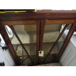 MAHOGANY CHINA DISPLAY CABINET. (AF)