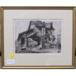 DILAPIDATED HOUSE, ETCHING, MARKED WHISTLER LOWER RIGHT, MARGIN MARKED IMP DELATRE RUE ST JACQUES