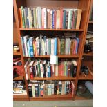 FOUR SHELVES OF GENERAL BOOKS - FICTION AND REFERENCE