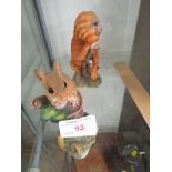 TWO COUNTRY ARTISTS RESIN FIGURES - GOLDEN LION TAMARIN AND WOOD MOUSE