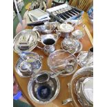 SELECTION OF SILVER-PLATED WARE.