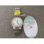 GENTS TISSOT STAINLESS STEEL WRISTWATCH WITH GUARANTEE, SPARE LINKS AND PART, AND BOOKLET