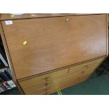 NATHAN FURNITURE TEAK FOUR DRAWER BUREAU