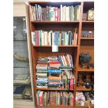 FOUR SHELVES OF GENERAL BOOKS - FICTION AND REFERENCE