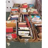 TWELVE BOXES OF ASSORTED BOOKS, VARIOUS AGE AND CONDITION.