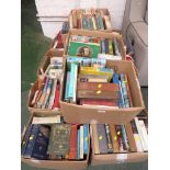FOURTEEN BOXES OF ASSORTED FICTION AND REFERENCE BOOKS, VARIOUS AGE AND CONDITION. (AF)
