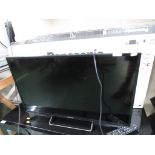 A PANASONIC 32 INCH LED TELEVISION WITH REMOTE CONTROL AND BOX.