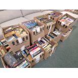 FIFTEEN BOXES OF ASSORTED BOOKS, VARIOUS AGE AND CONDITION.