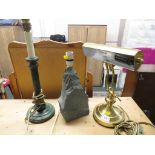 THREE ASSORTED TABLE LAMPS. *