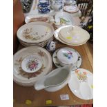 SELECTION OF DINNER WARE AND DECORATIVE CHINA. *